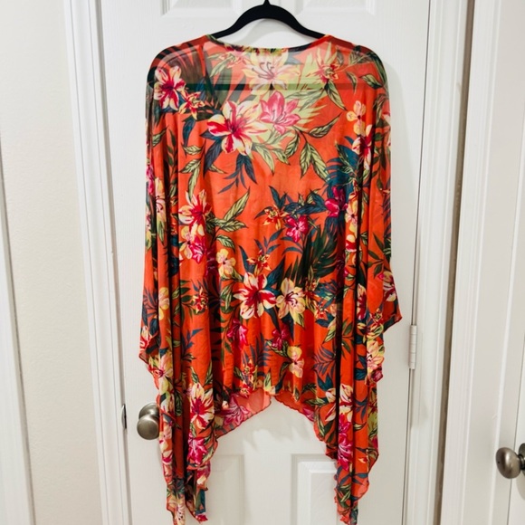 Cha Cha Vente Floral Kimono Cover-Up 2X - Picture 5 of 8
